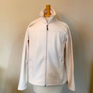 Cream Zip Front Fleece Jacket